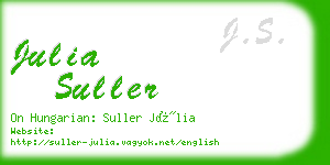 julia suller business card